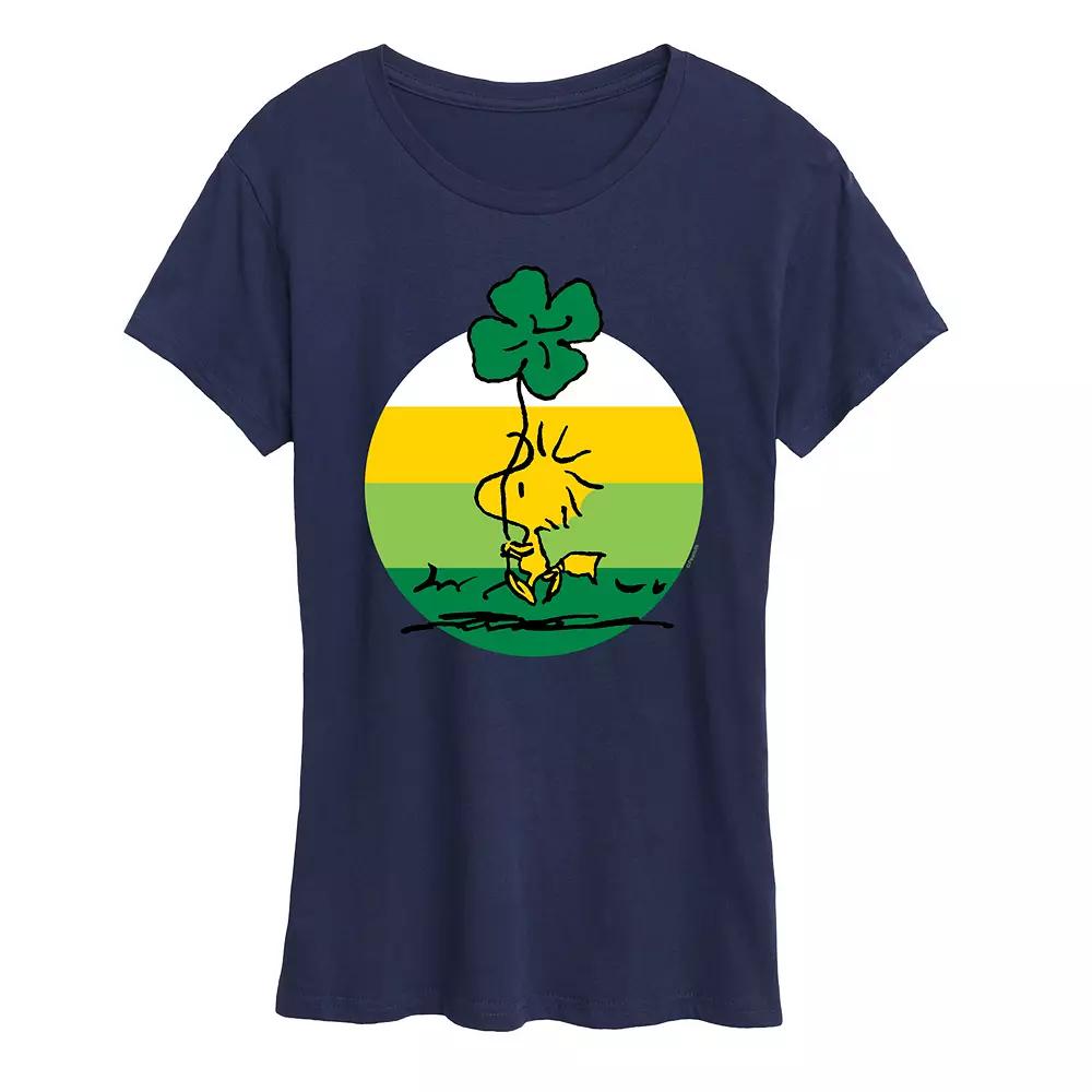 Women's Peanuts Woodstock Shamrock Graphic Tee,  Product Image