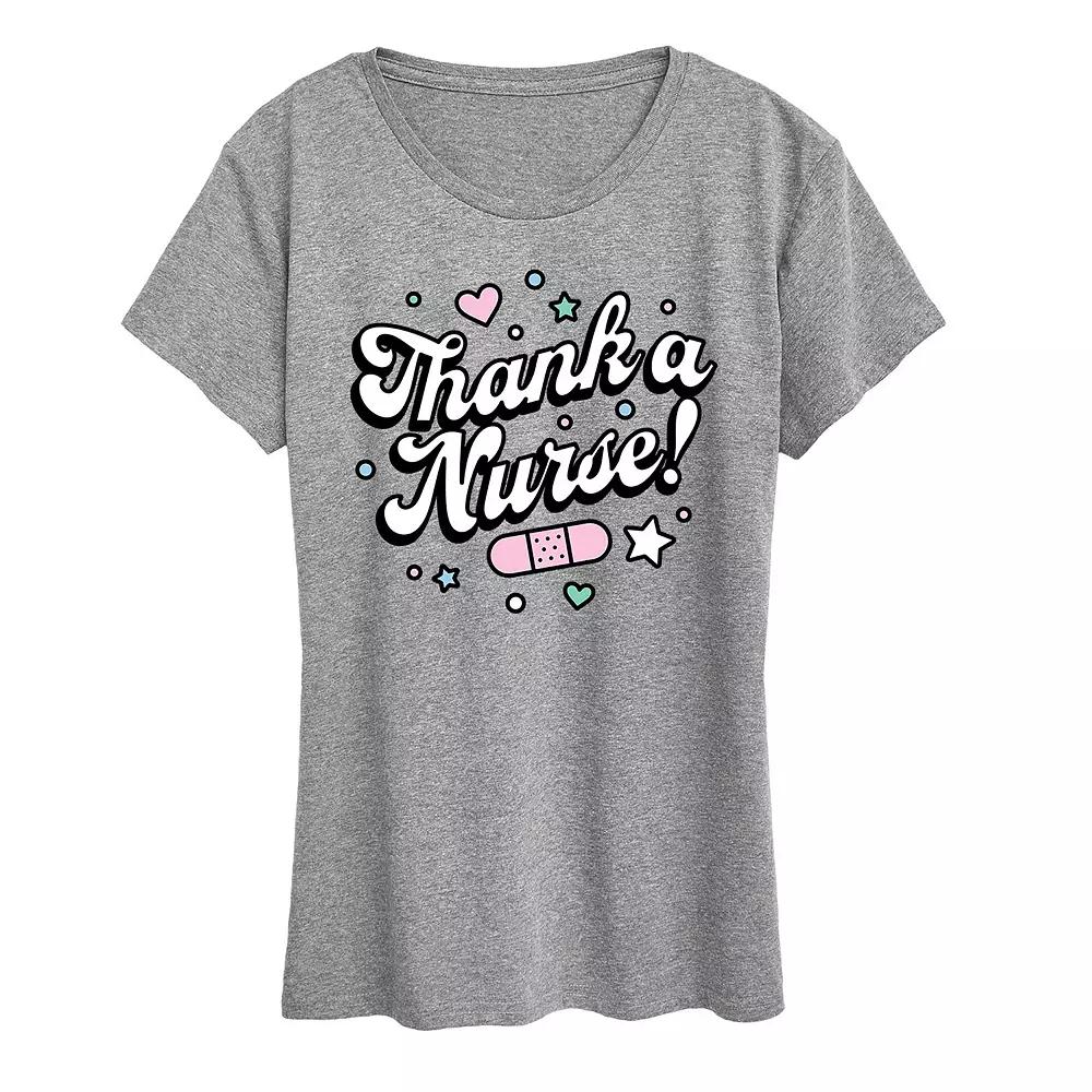 Women's Thank A Nurse Graphic Tee,  Product Image