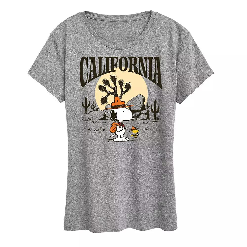 Women's Peanuts Snoopy & Woodstock Beagle Scout California Graphic Tee,  Product Image