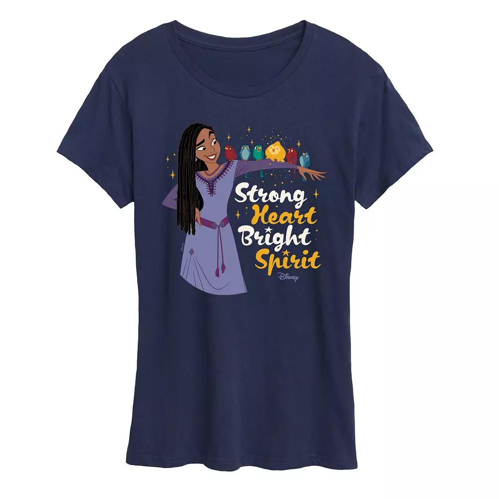 Disney's Wish Asha and Star Women's Strong Heart Graphic Tee, Girl's,  Product Image