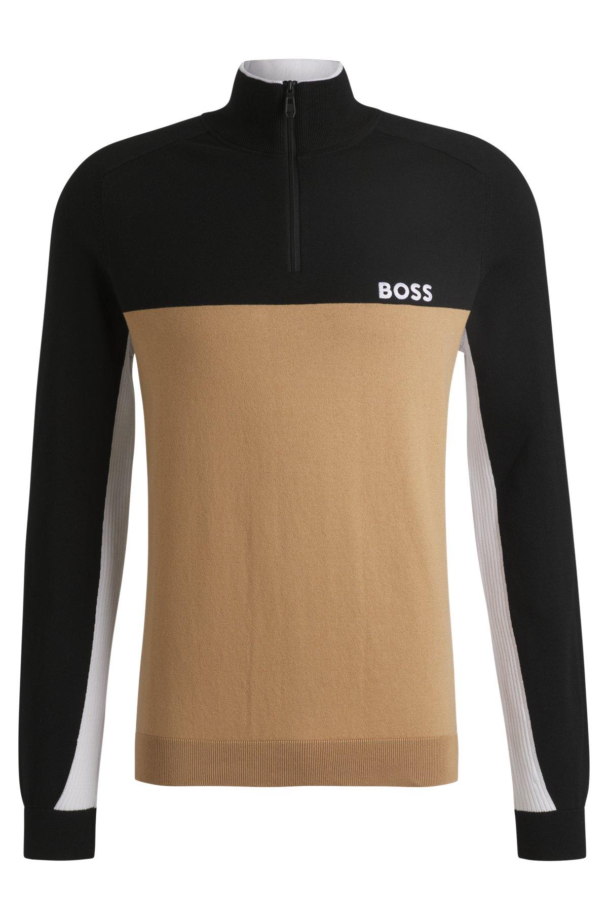 Regular-fit sweater with color-blocking Product Image
