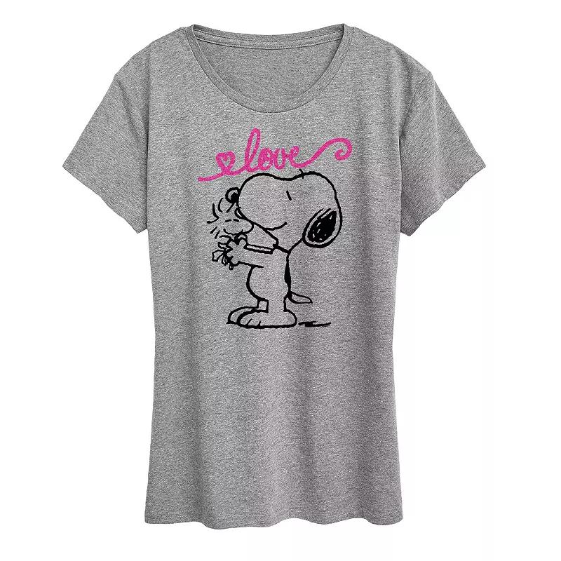 Women's Peanuts Valentine's Snoopy Love Graphic Tee,  Product Image