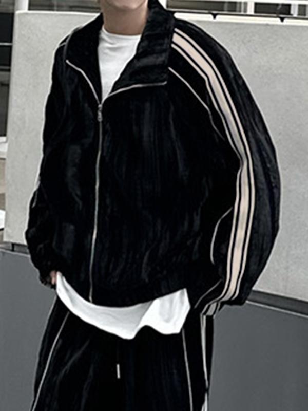 Men's Piping Detail Long Sleeve Tracksuit Set Product Image