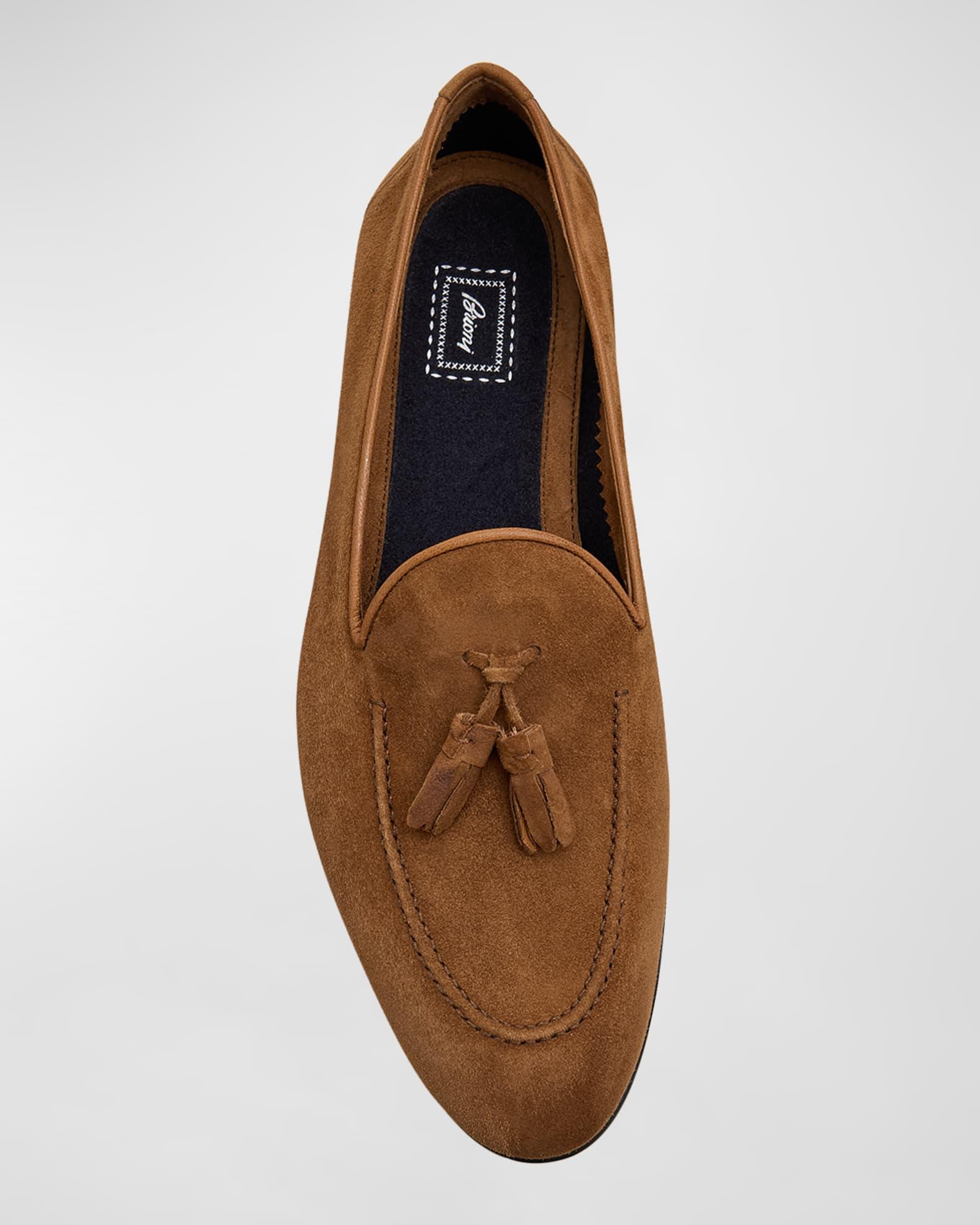 Men's Suede Penny Loafers Product Image