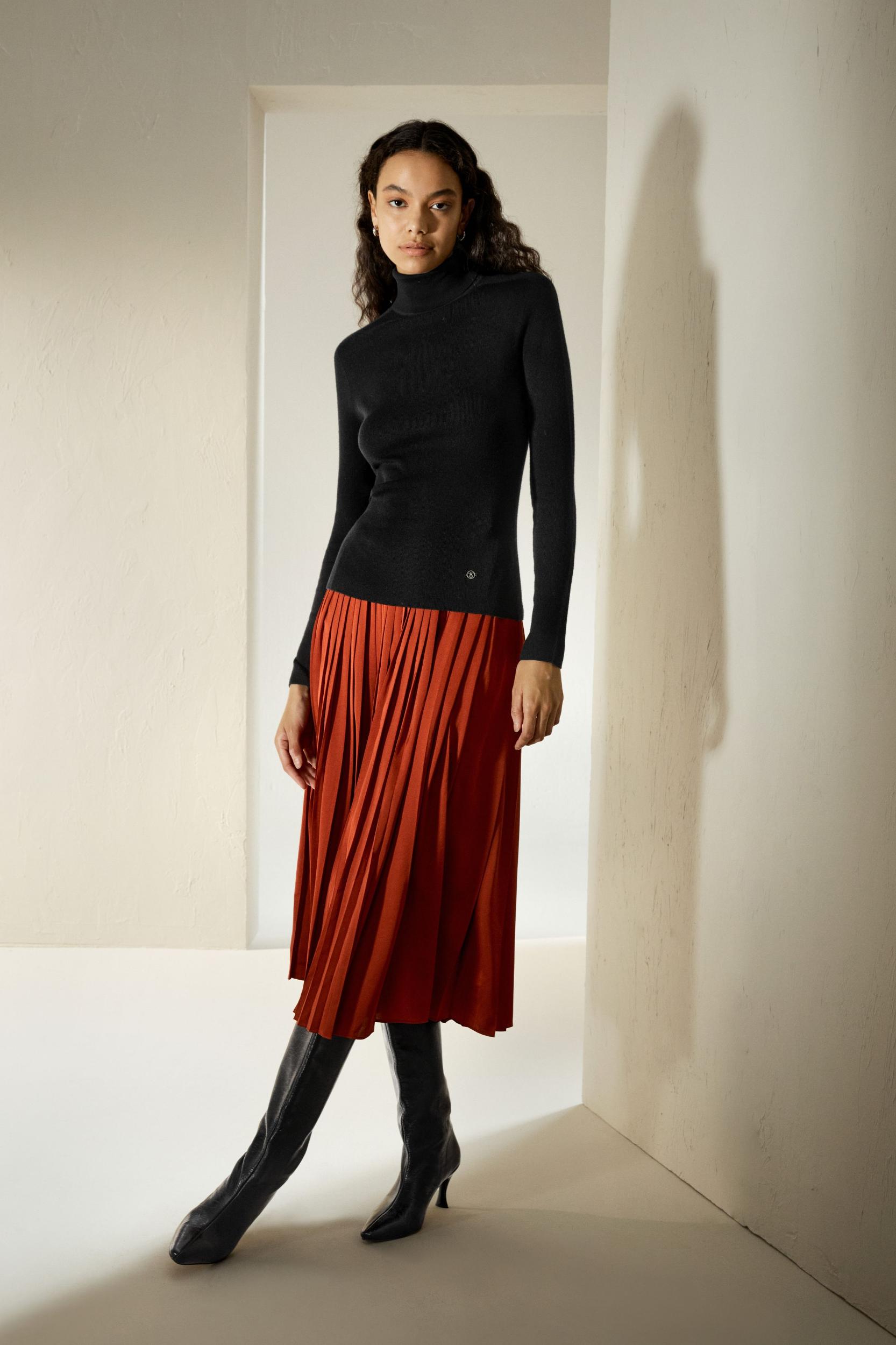 LILYSILK Silk Jumper Women'S - Brown Silk and Cashmere - Comfort Insulating Jumpers L Product Image