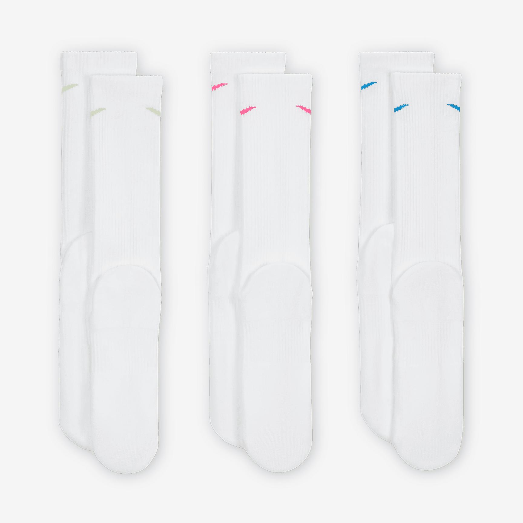 Nike Unisex Everyday Plus Cushioned Training Crew Socks (3 Pairs) | SX6888-938 Product Image