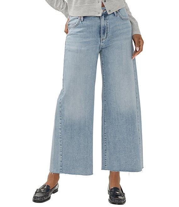 Silver Jeans Co. Isbister Fitted Wide Leg Cropped Jeans Product Image