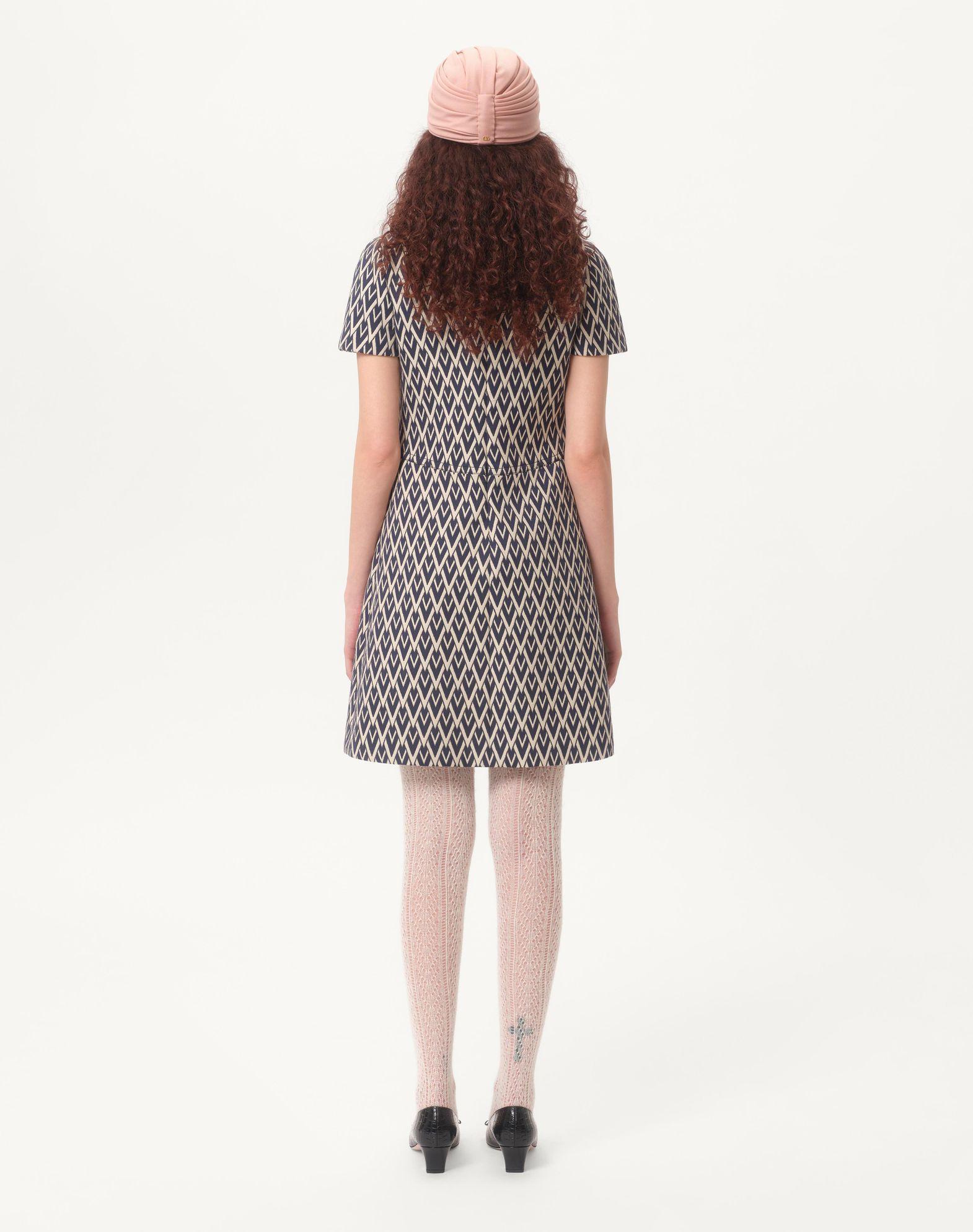 Short Dress In Toute La V Jacquard  Product Image