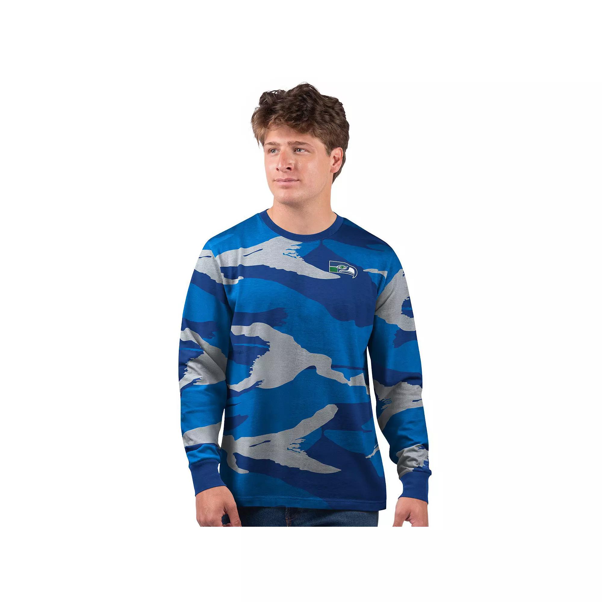 Men's Starter Gray Cleveland Browns Thursday Night Gridiron Vintage Logo Long Sleeve T-Shirt,  Product Image