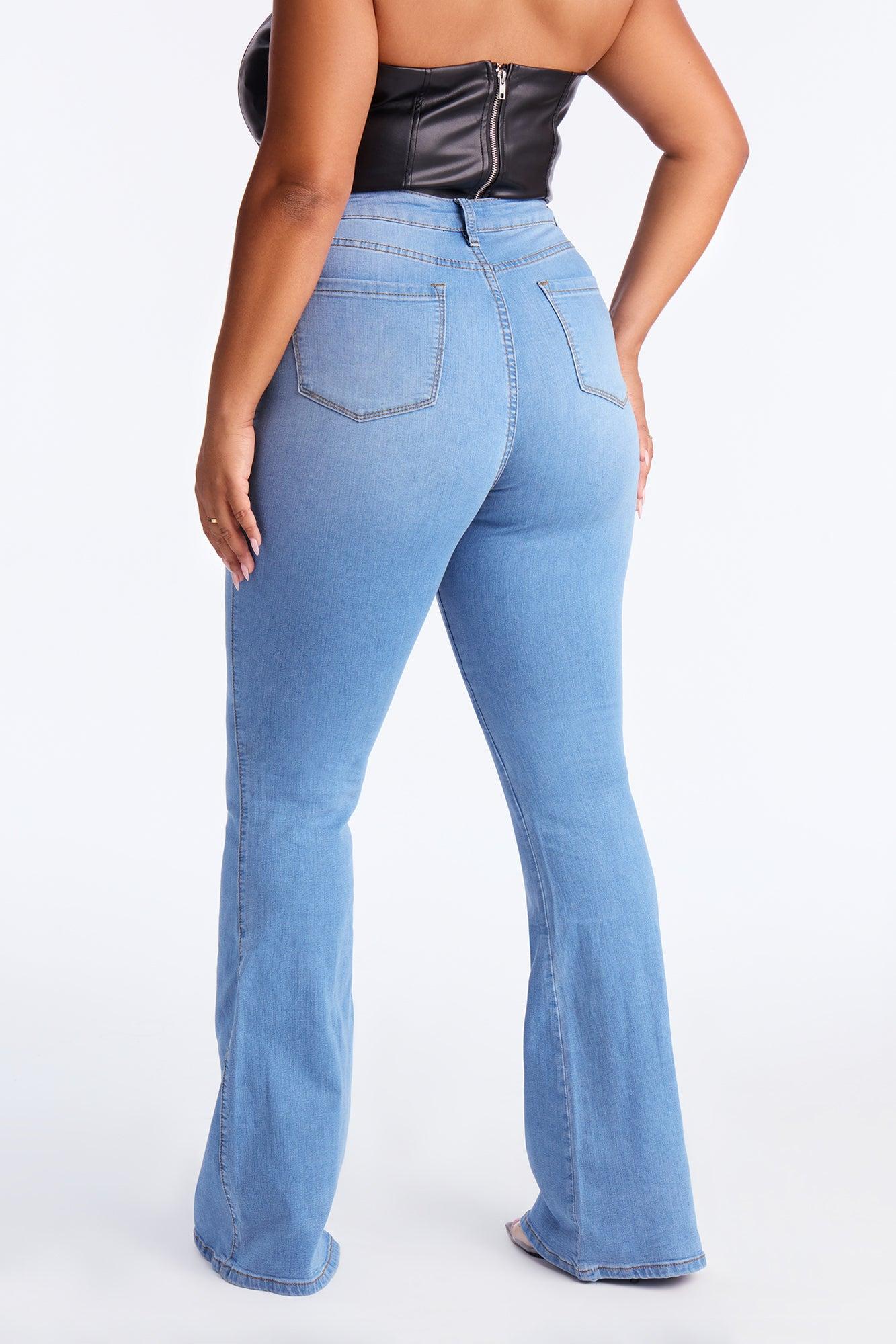 Tall Deep In My Soul Flare Jeans - Light Wash Female Product Image