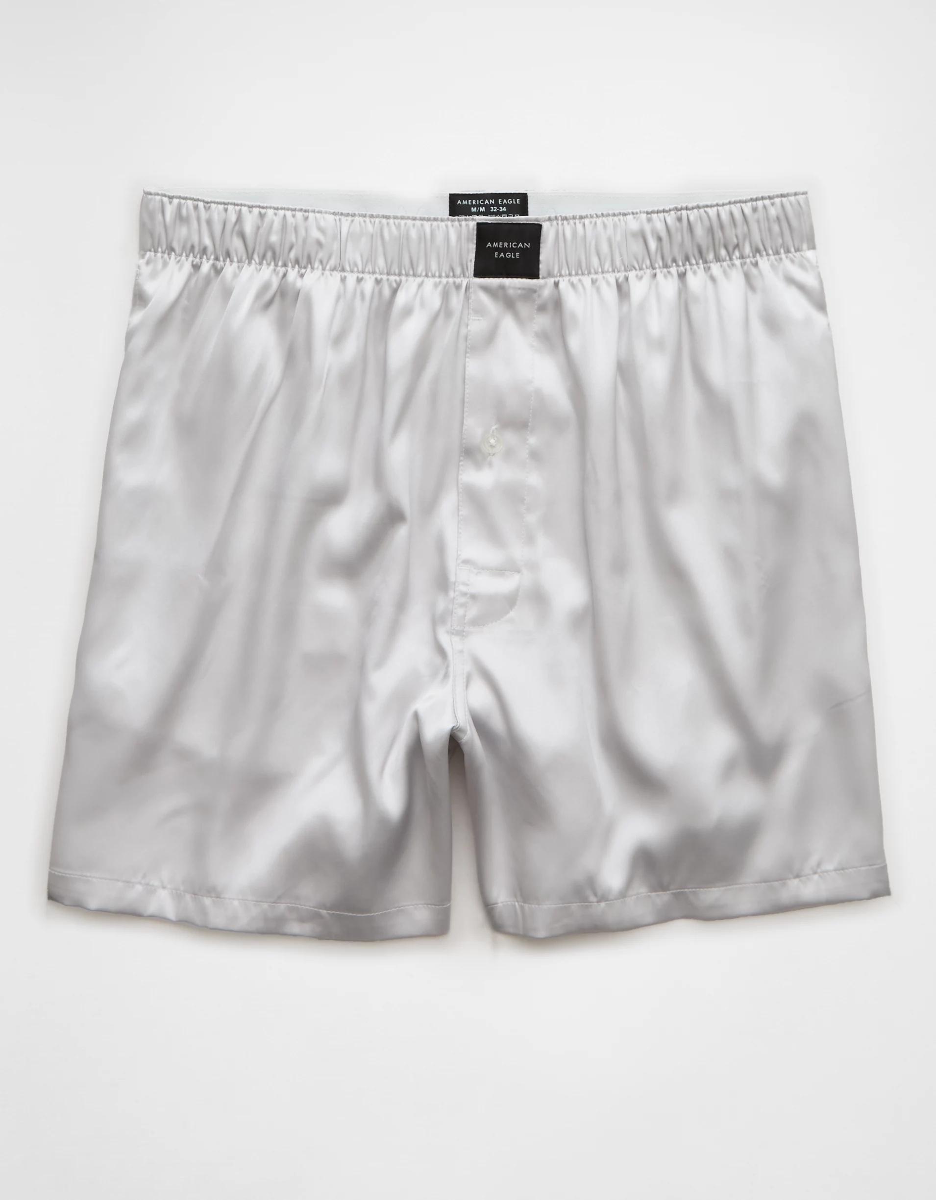 AEO Men's Solid Satin Pocket Boxer Short Product Image