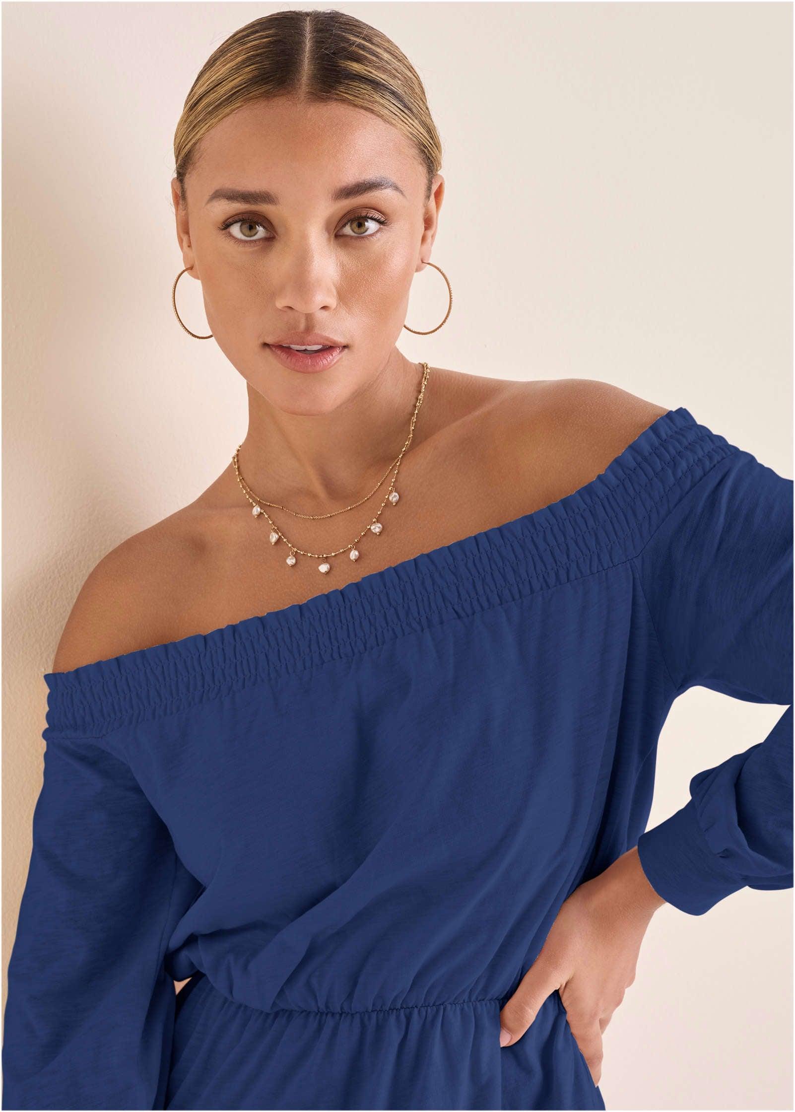 Off-The-Shoulder Mini - Dark Blue Product Image