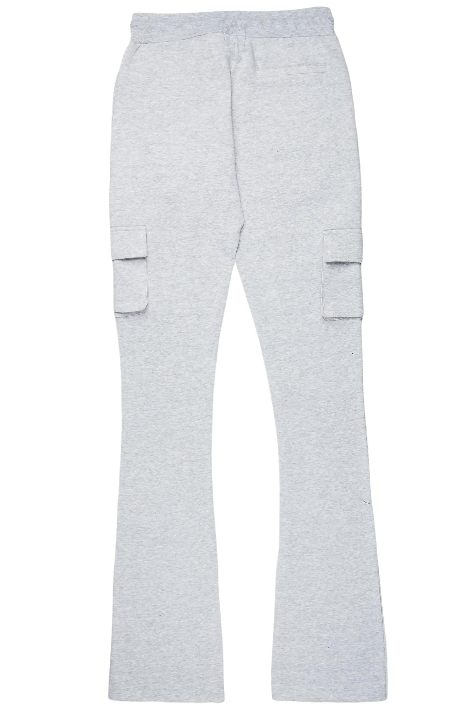 Admir Heather Grey Stacked Flare Pant Male Product Image