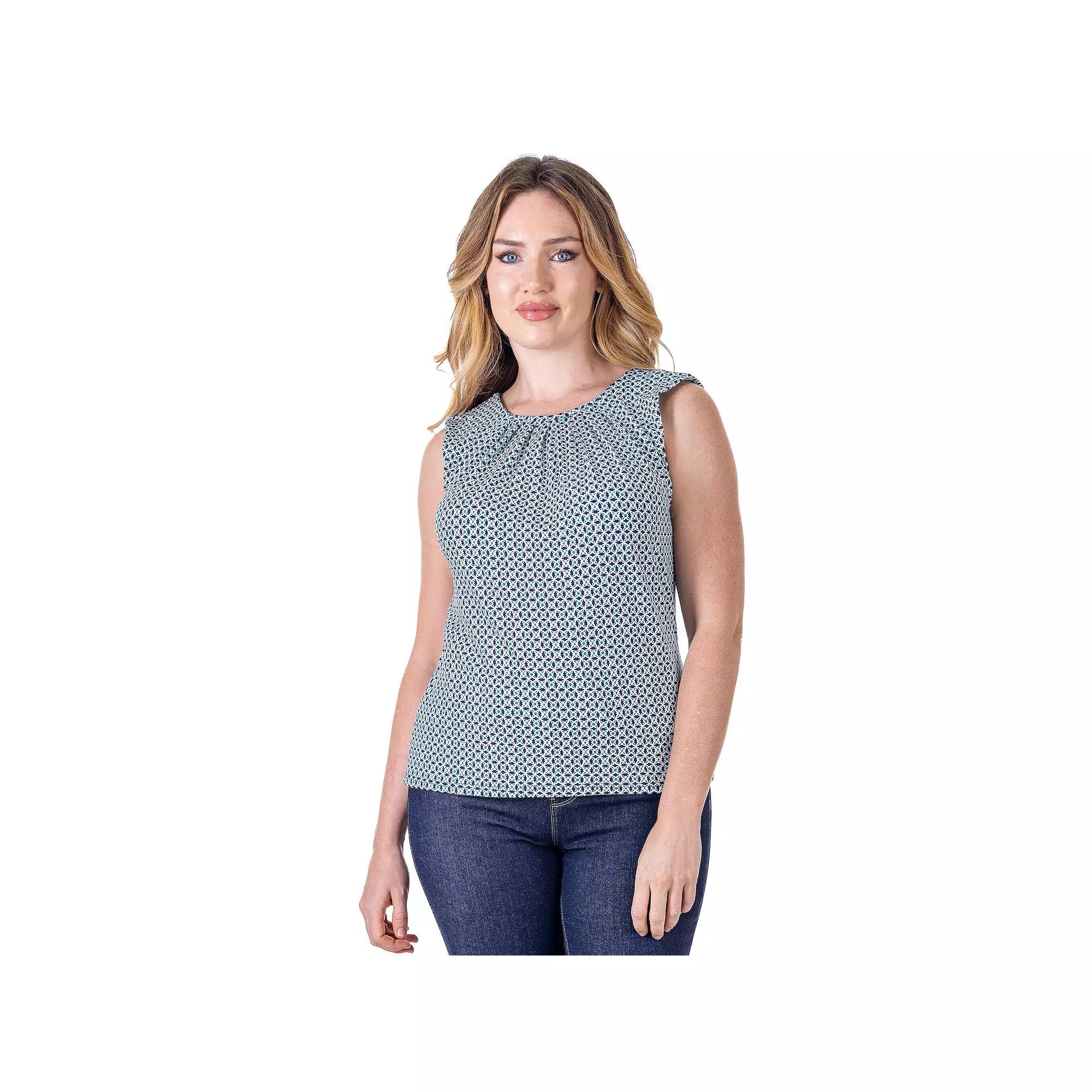 Women's 24Seven Comfort Apparel Back Closure Sleeveless Top,  Product Image