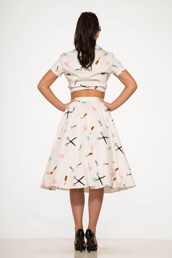 Beauty Salon Top and Swing Skirt Product Image