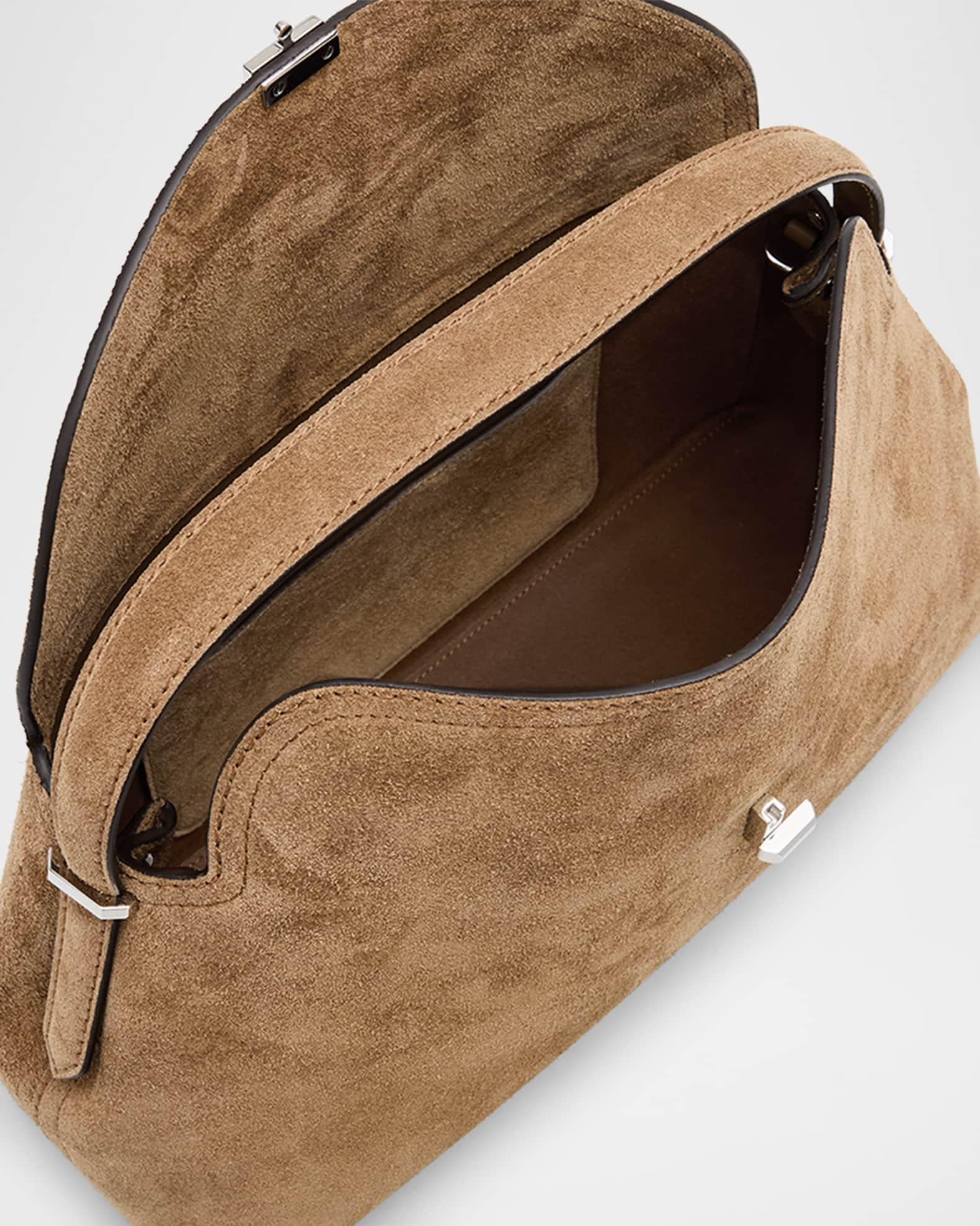 T Lock Suede Top-Handle Bag Product Image