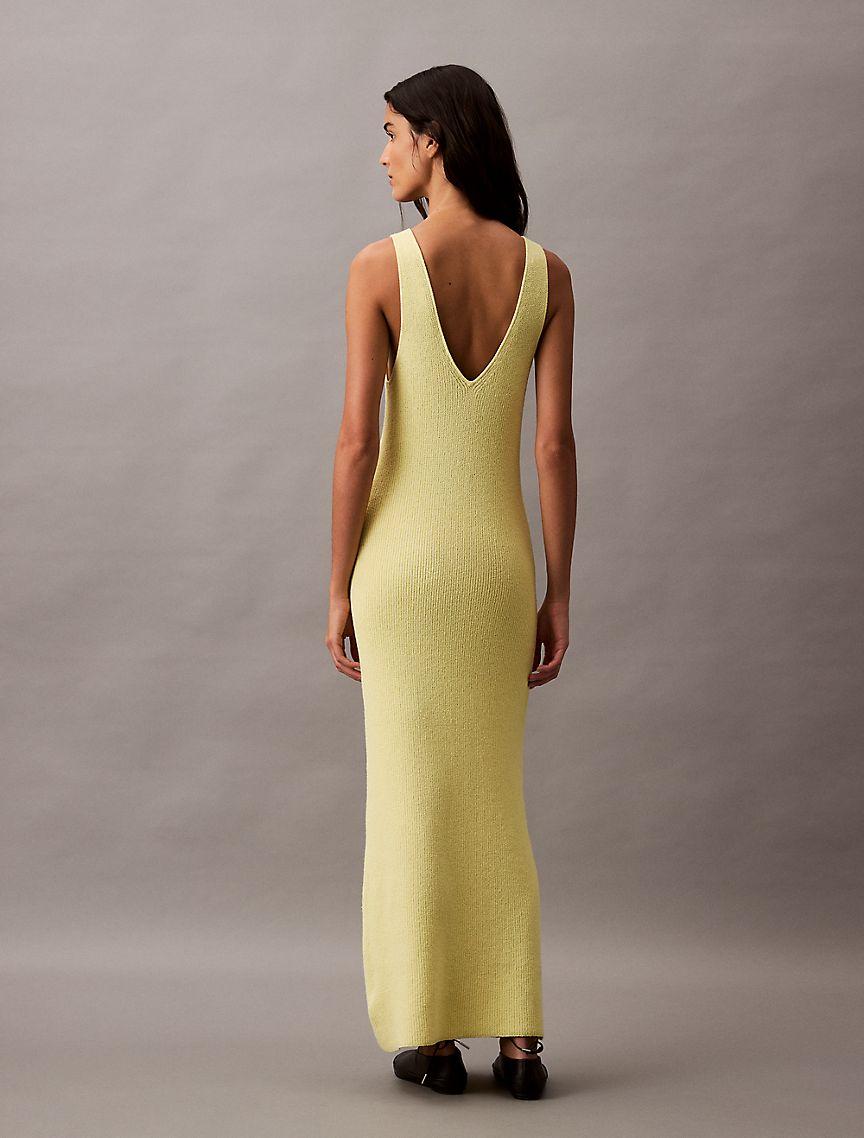 Boucle Ribbed Sleeveless Midi Dress Product Image