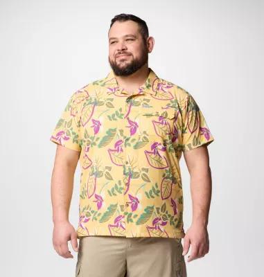 Columbia Mens Tech Trail Utility Printed Woven Short Sleeve Shirt - Big- Product Image
