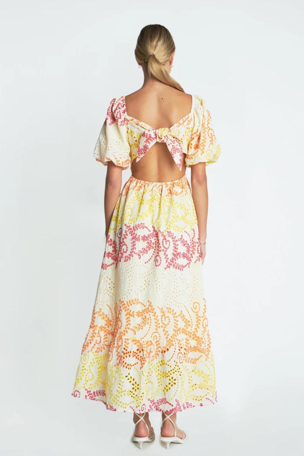 Multi Dye Lace Maxi Dress Product Image