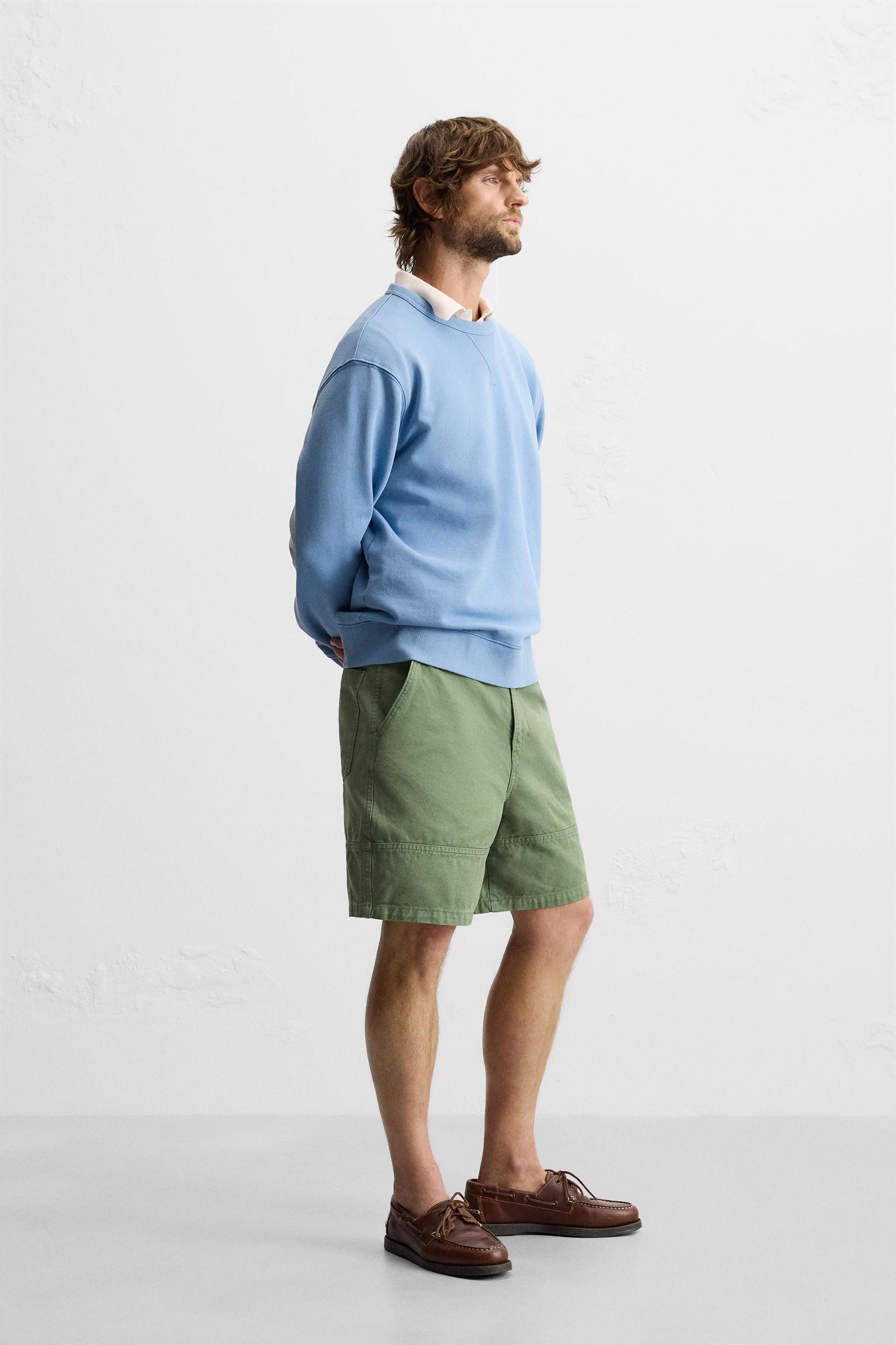 WASHED CANVAS SHORTS Product Image