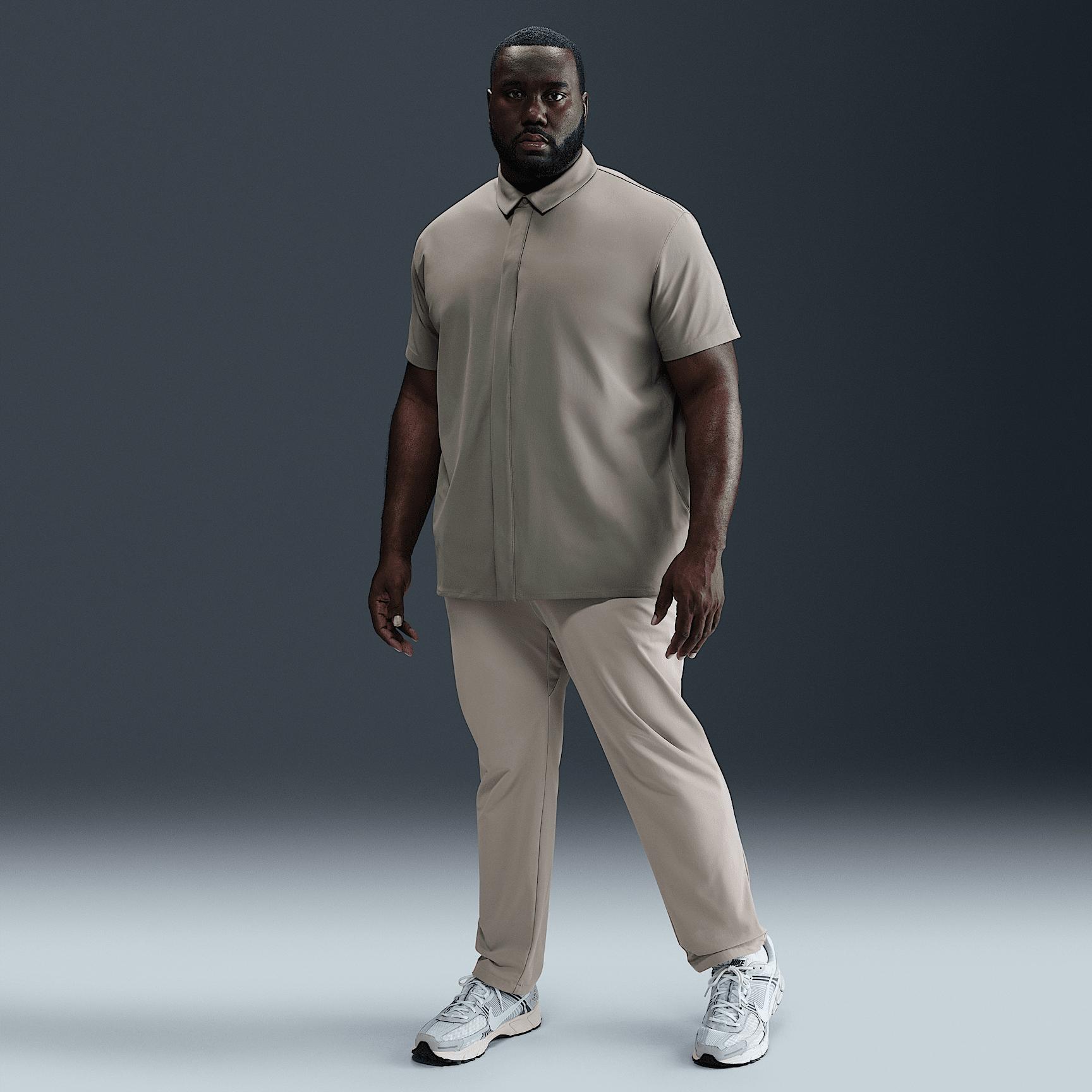 Nike Mens 24.7 PerfectStretch Dri-FIT Short-Sleeve Snap-Down Top | HQ6958-320 Product Image