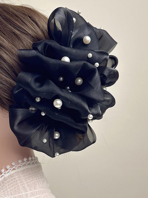 Flower Shape Gauze See-Through Clawclip Hairclaw Product Image