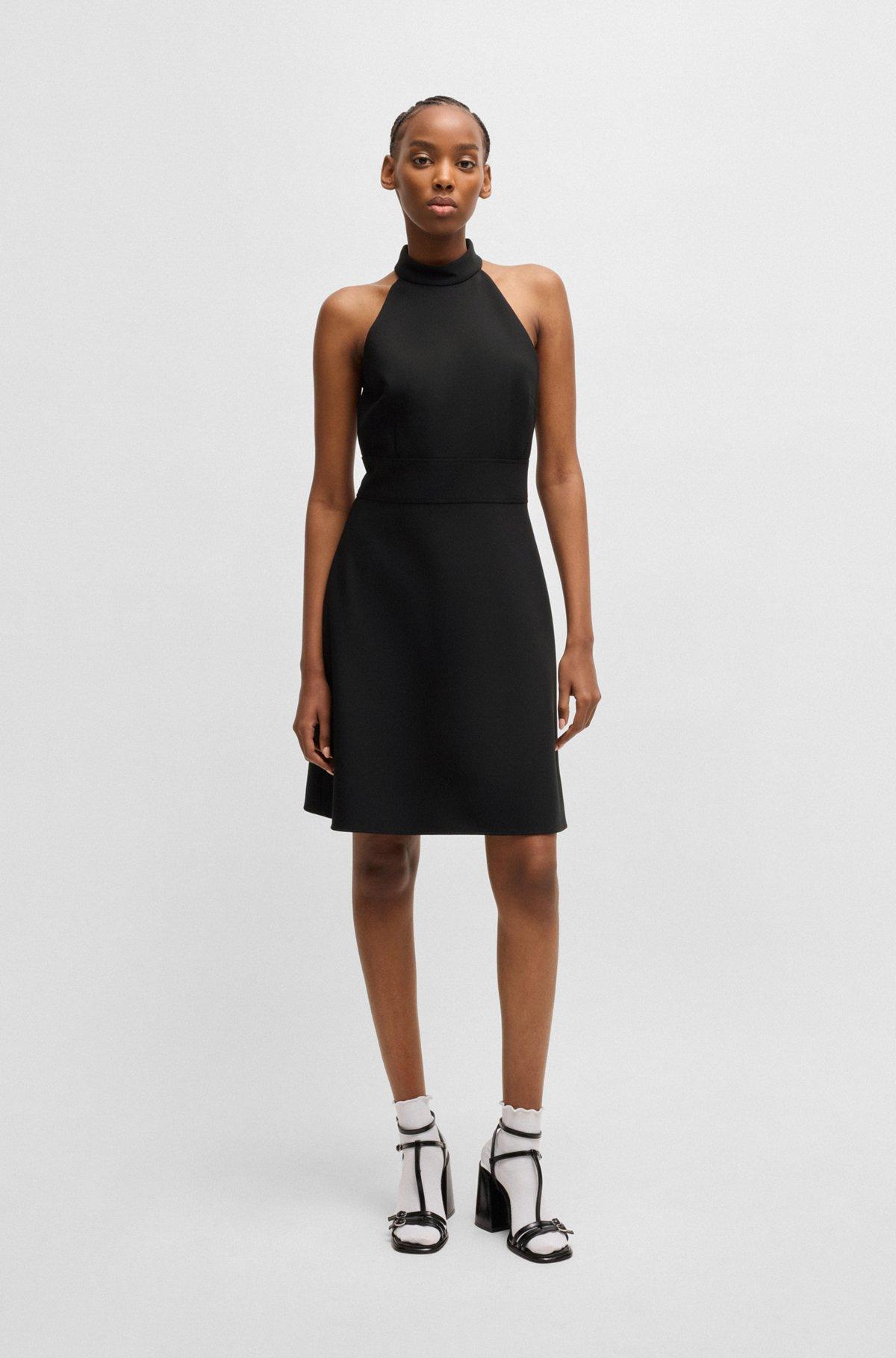 Mock-neck dress in stretch fabric Product Image