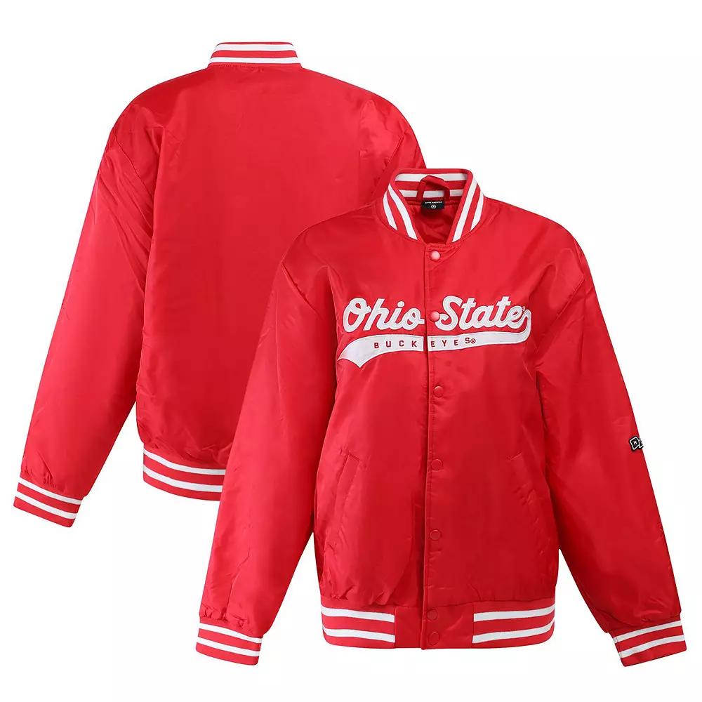 Women's Hype and Vice Scarlet Ohio State Buckeyes A-Game Varsity Full-Snap Jacket,  Product Image