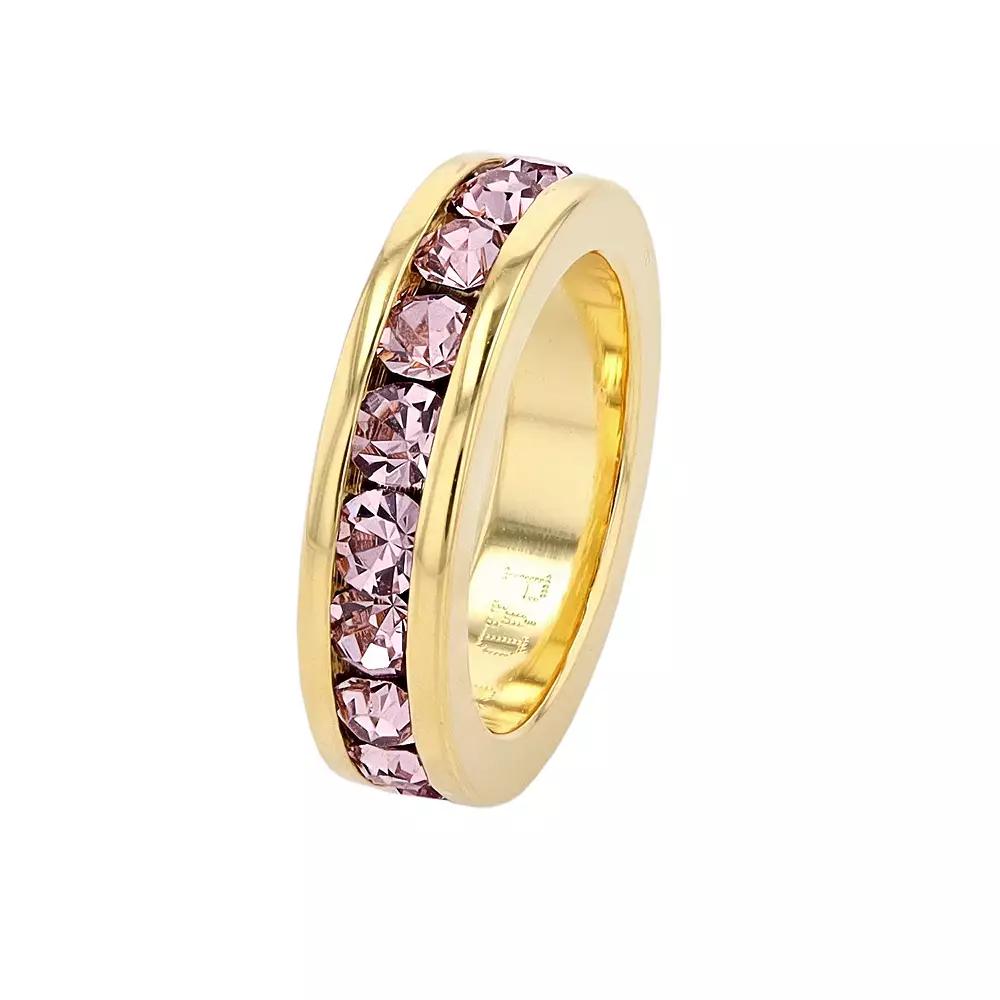 Traditions Jewelry Company 18k Gold Over Silver Birthstone Crystal Eternity Charm, Women's, Gold Over Sterling Jun Product Image