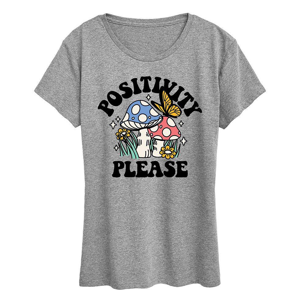 Women's Positivity Please Graphic Tee, Girl's,  Product Image