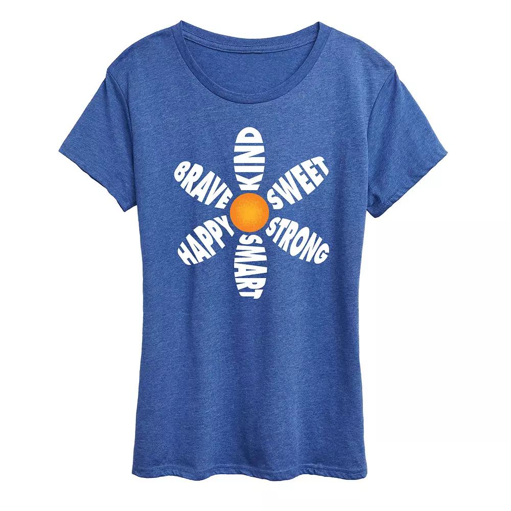 Women's Encouraging Words Daisy Graphic Tee,  Product Image