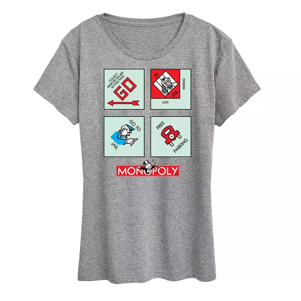 Women's Monopoly Corner Squares Graphic Tee by Hasbro,  Product Image