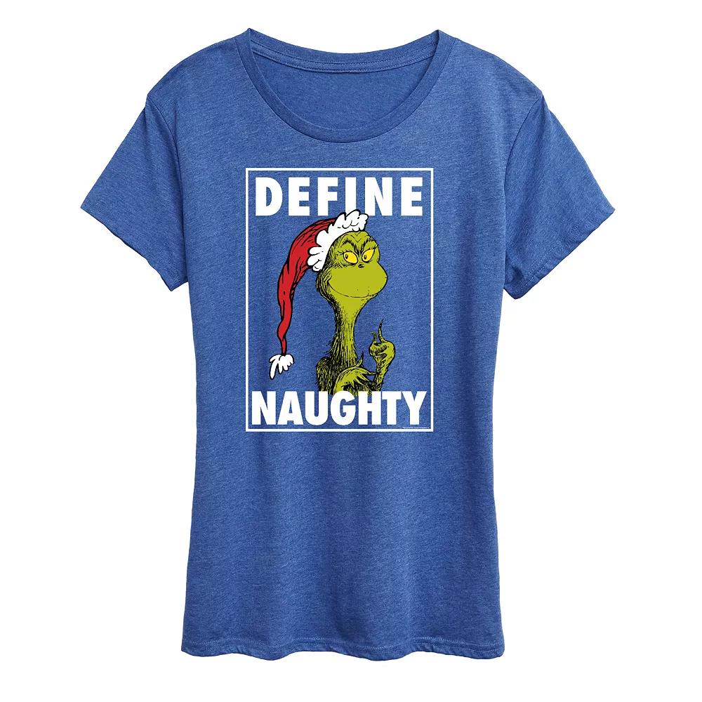 Women's Dr. Seuss The Grinch Define Naughty Graphic Tee, Girl's,  Product Image