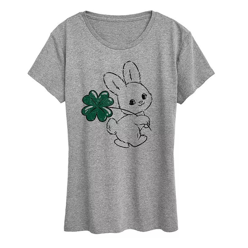 Women's Bunny And Clover Graphic Tee,  Product Image