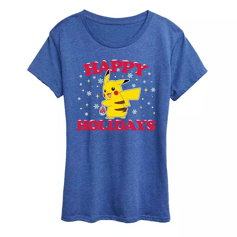 Women's Pokemon Happy Holidays Tee, Girl's,  Product Image