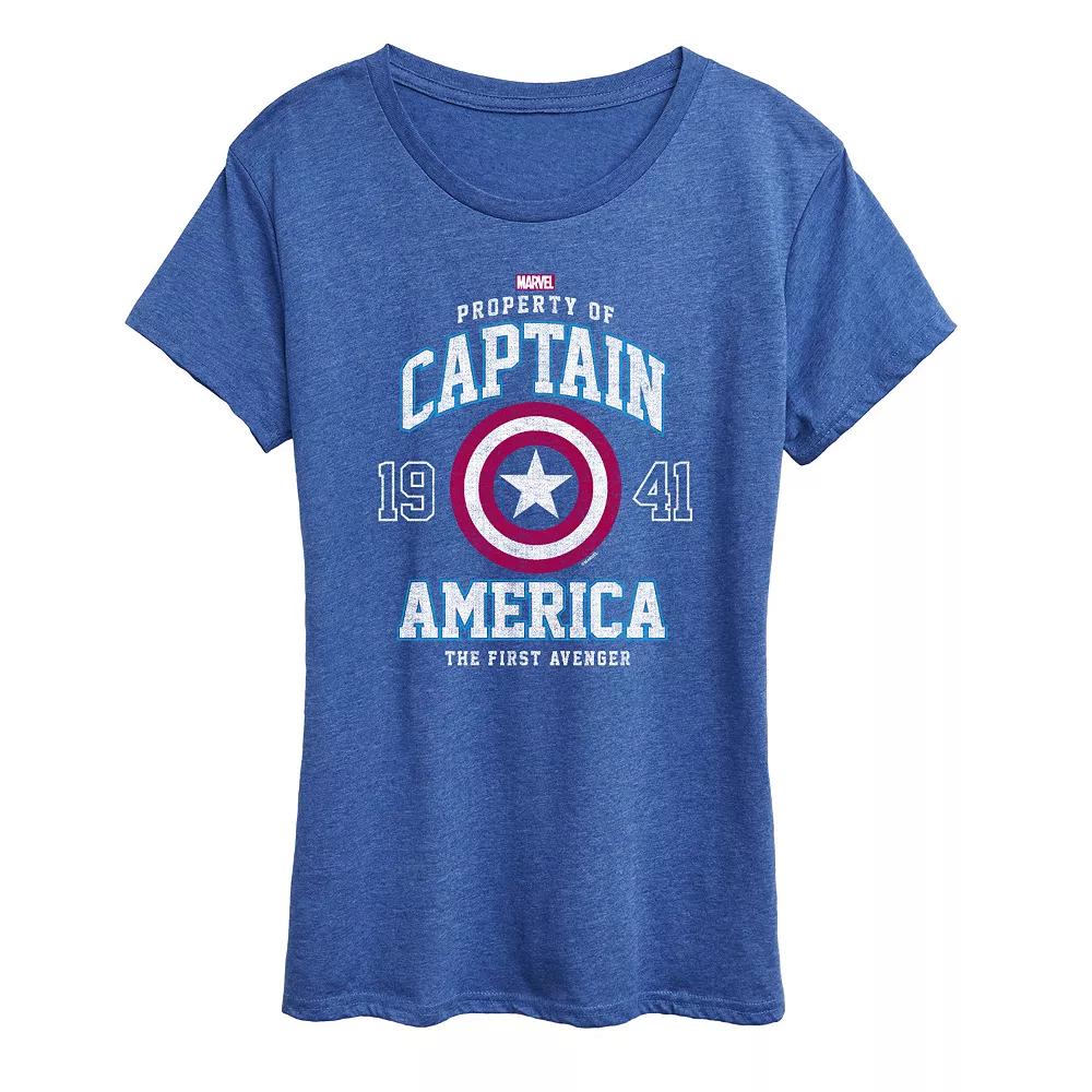 Women's Marvel Captain America Collegiate Graphic Tee,  Product Image