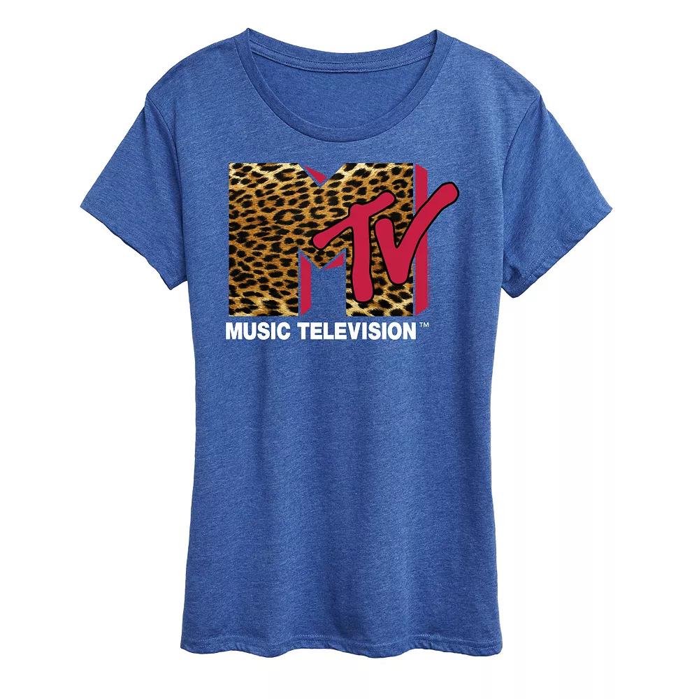 Women's MTV Leopard Logo Graphic Tee, Girl's,  Product Image