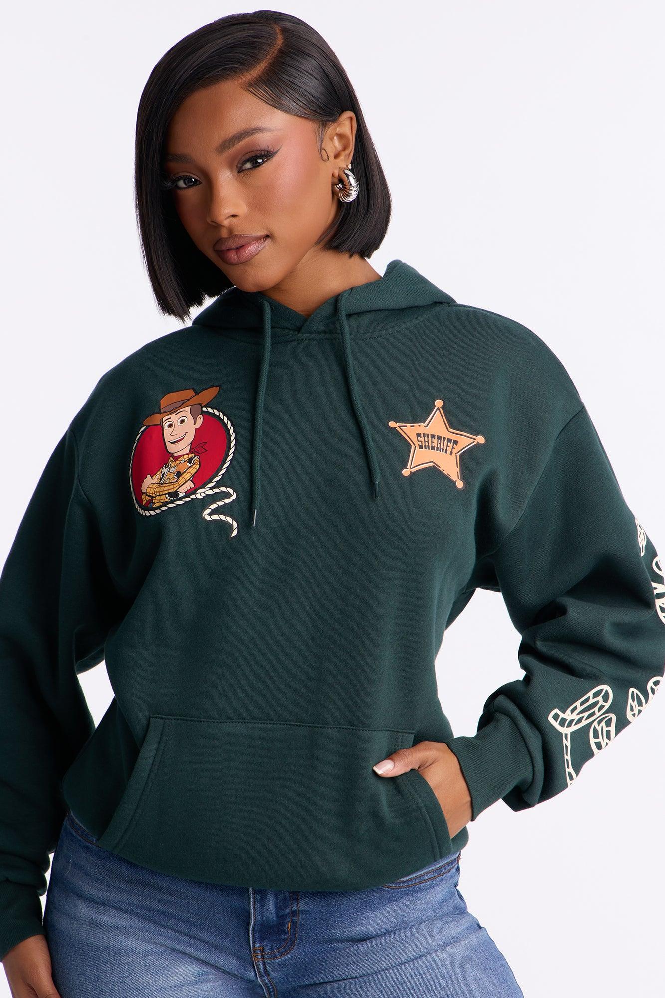 Toy Story Woody's Rodeo Club Fleece Hoodie - Hunter Green Female Product Image