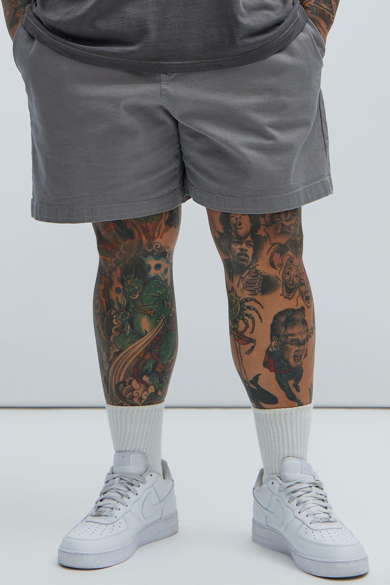 Twill Volley Shorts - Grey Product Image