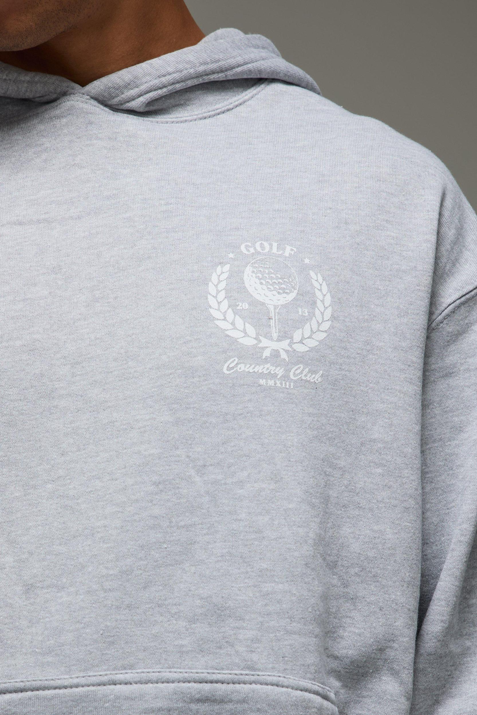 Man Active Golf Country Club Oversized Hoodie | boohooMAN USA Product Image