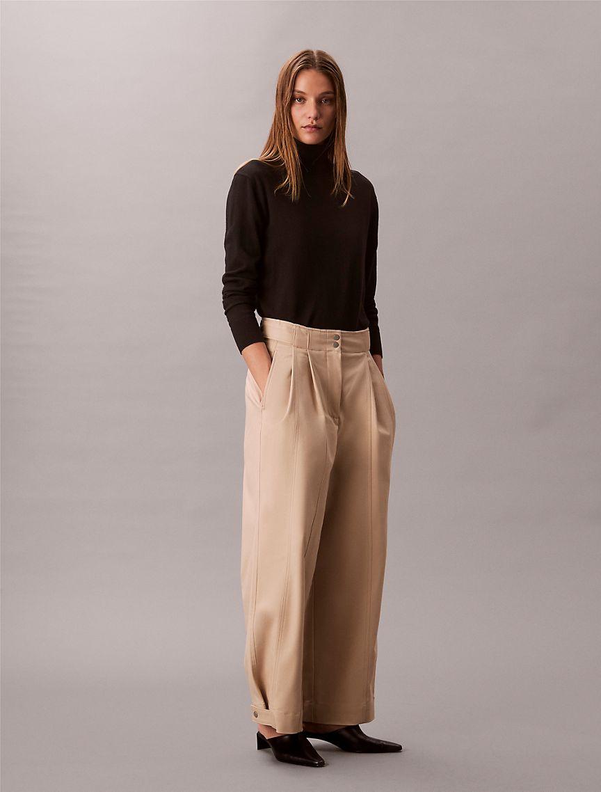 Adjustable Wide Leg Chino Pants Product Image