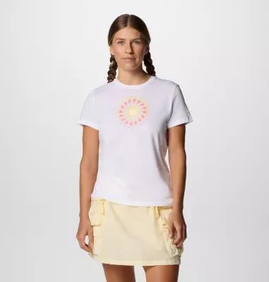 Columbia Womens Ruby Springs Graphic Fitted Short Sleeve Shirt- Product Image