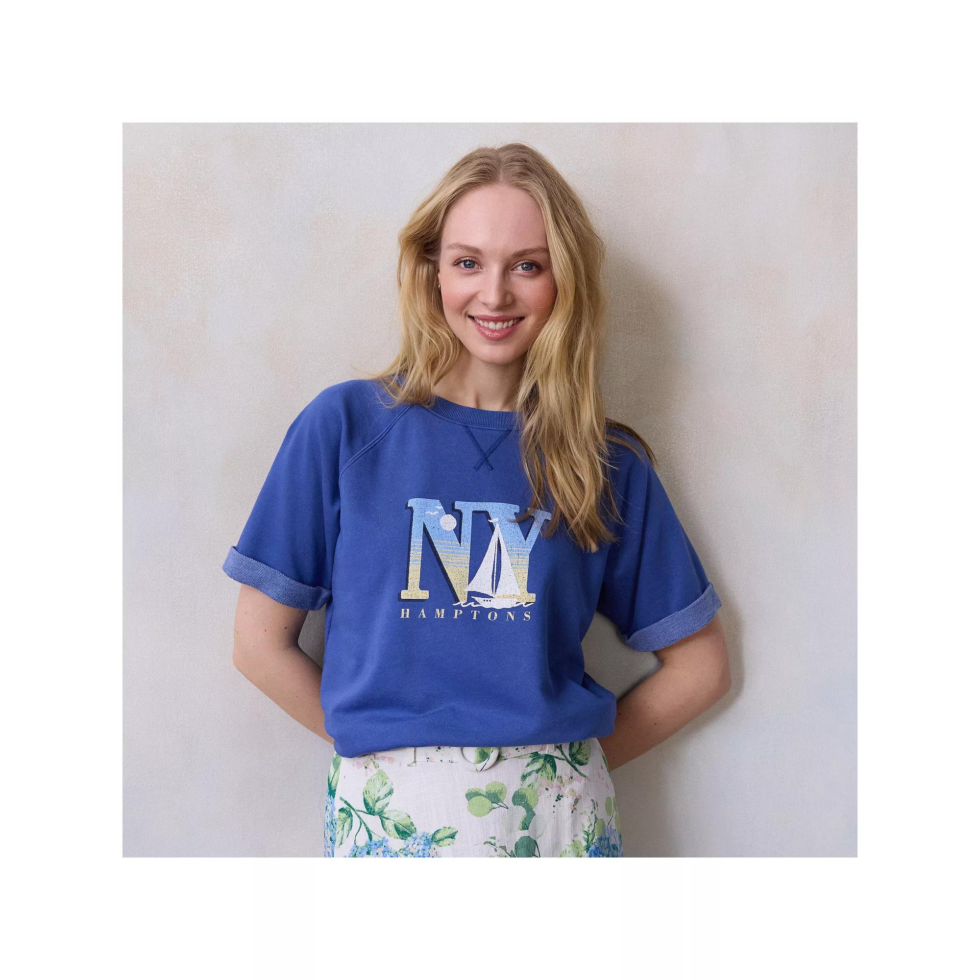 Women's LC Lauren Conrad Short Sleeve Sweatshirt,  Product Image