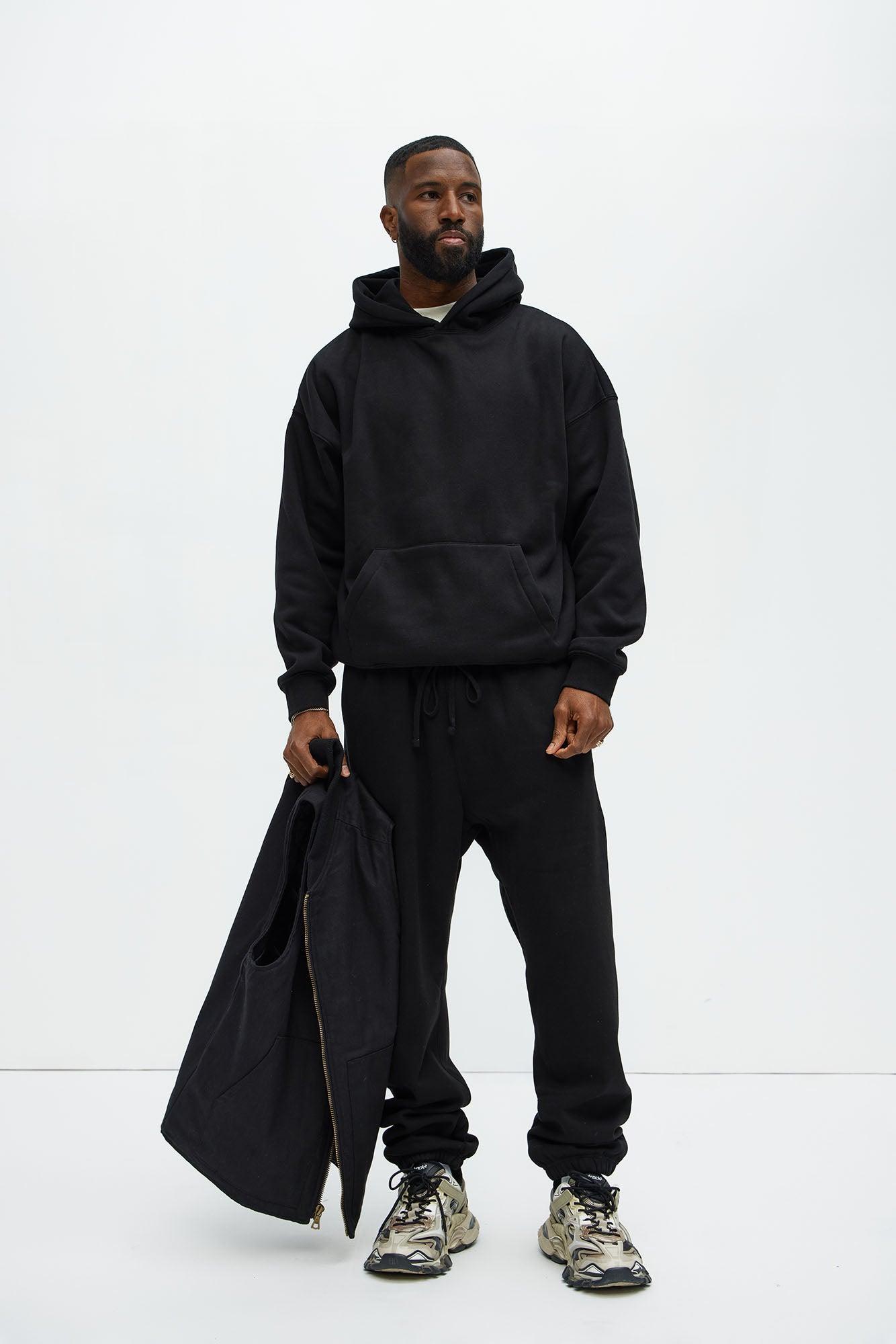 Tyson Oversized Heavyweight Hoodie - Black Product Image