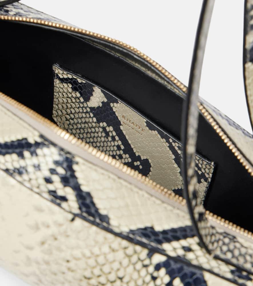 KHAITE Womens Natural Simona Snakeskin-effect Leather Shoulder Bag In Multi Product Image