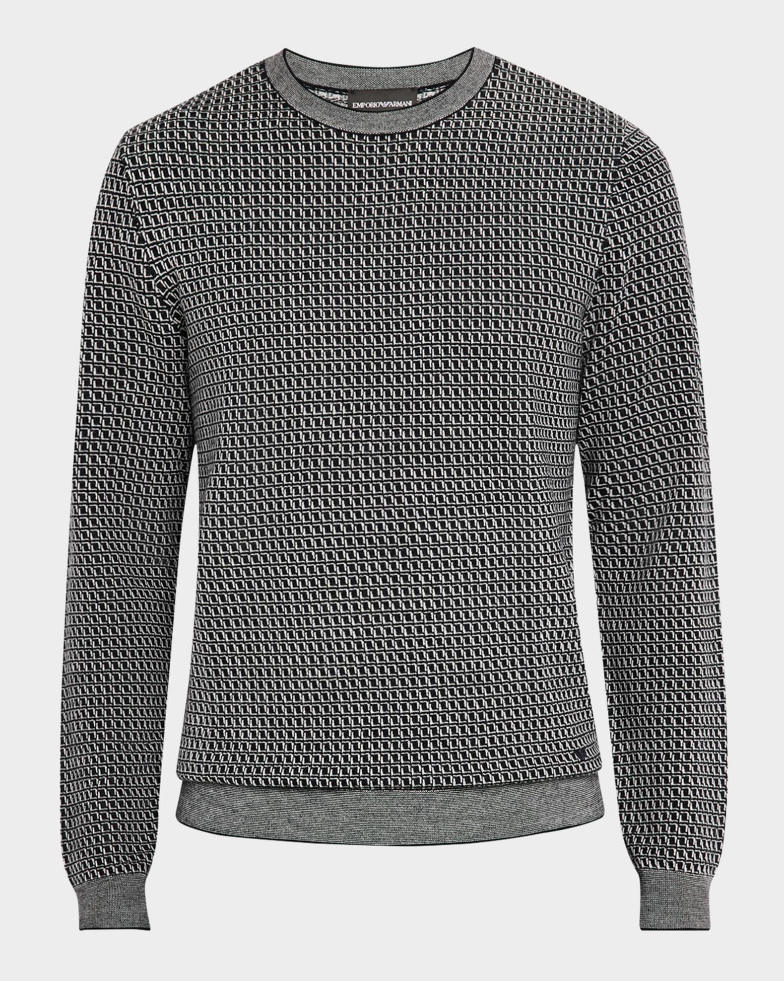 Men's Wool Geometric Crewneck Sweater Product Image