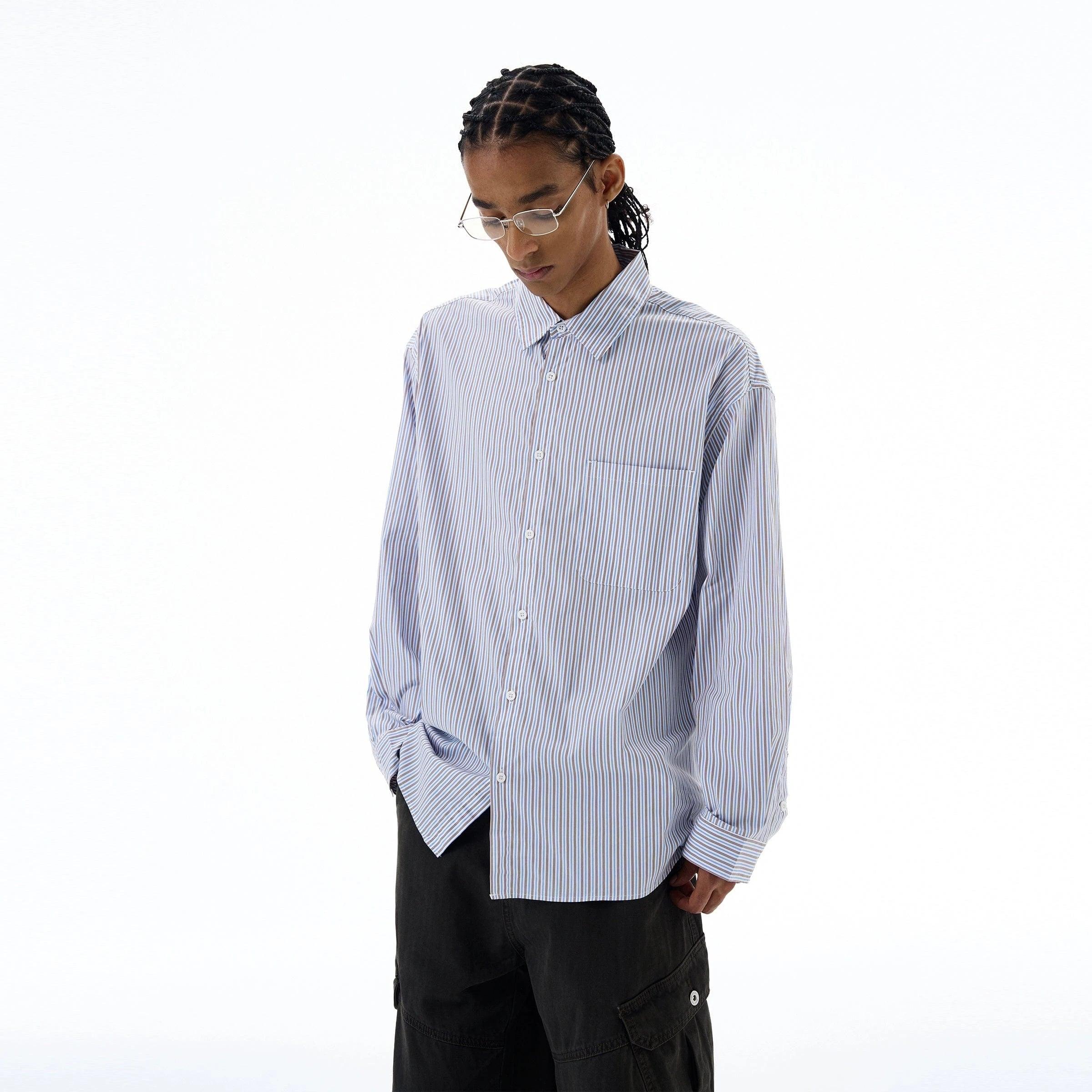 RT No. 19536 STRIPED BUTTON-UP SHIRT Product Image