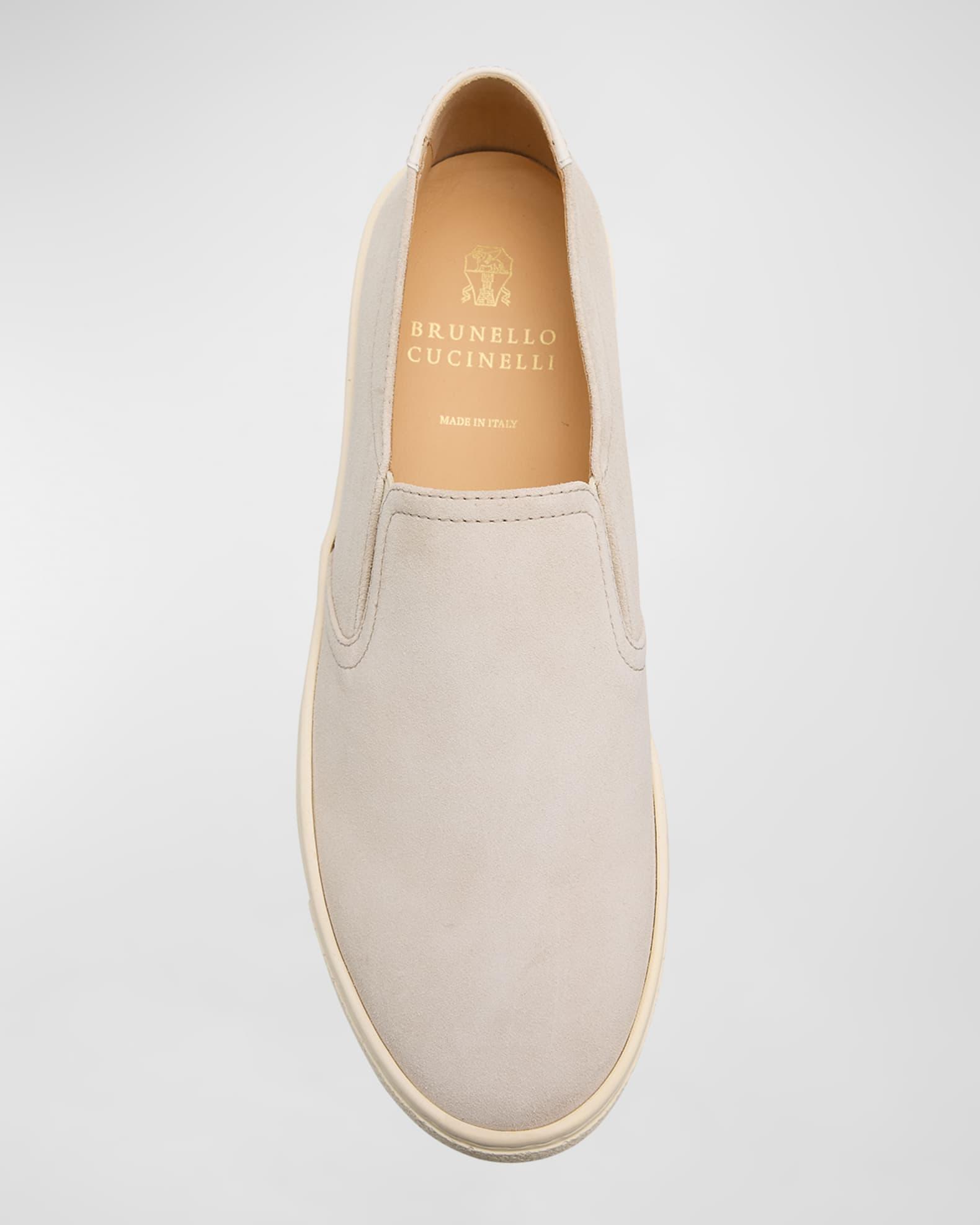 Men's Suede Low-Top Slip-On Sneakers  Product Image