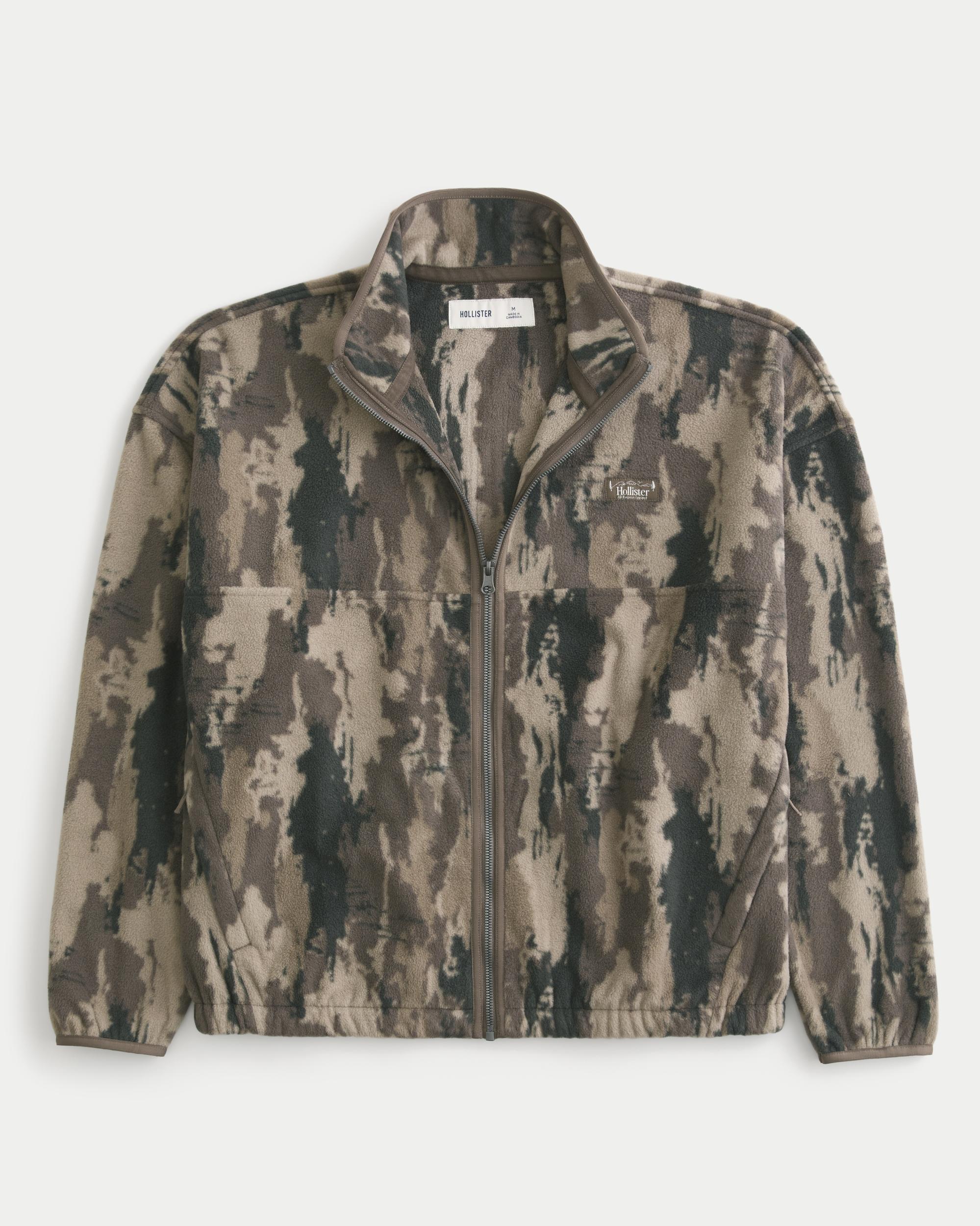 Thermal Fleece Plaid Half-Zip Sweatshirt Product Image