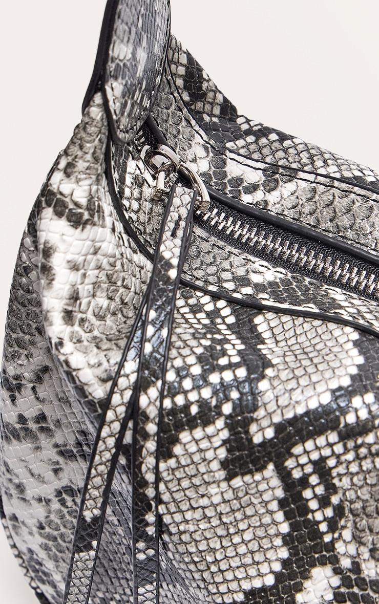 Snake Print Oversized Pu Slouchy Shoulder Bag Product Image